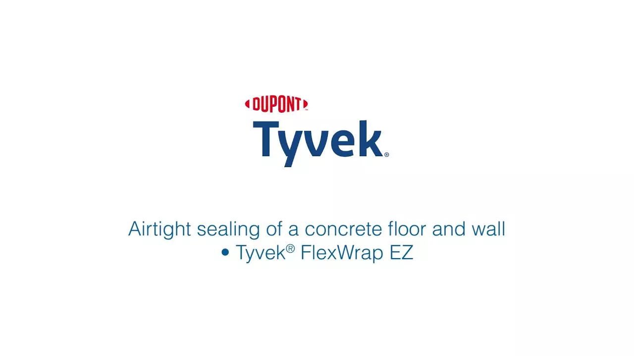 Airtight sealing of concrete floor and wall membrane with DuPont™ Tyvek® FlexWrap thumbnail